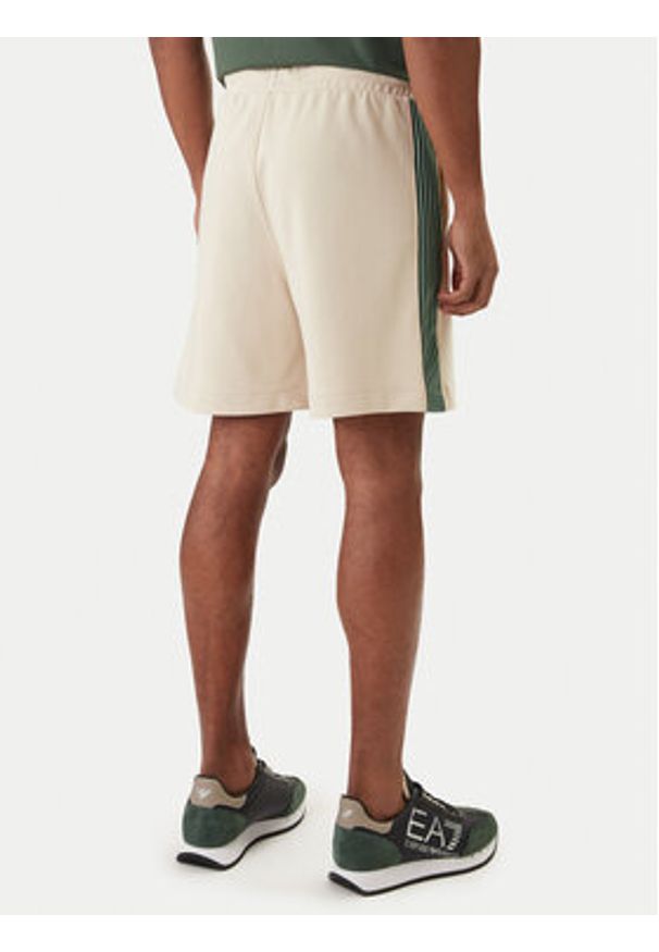 EA7 Emporio Armani Szorty sportowe 7M001501 AF12660 Beżowy Regular Fit. Kolor: beżowy. Materiał: syntetyk, bawełna. Styl: sportowy