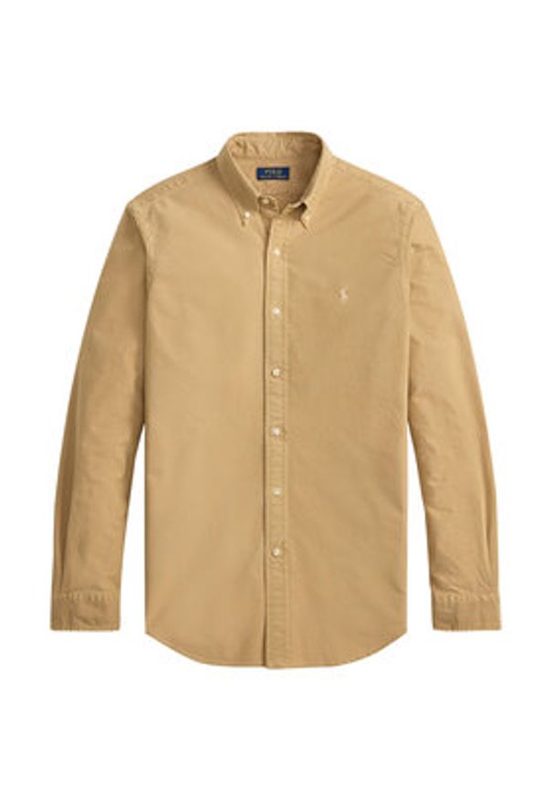 Polo Ralph Lauren Koszula 710805564505 Beżowy Regular Fit. Typ kołnierza: polo. Kolor: beżowy. Materiał: bawełna