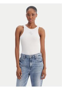 Guess Top W6RP39 KD092 Biały Regular Fit. Kolor: biały. Materiał: syntetyk #1
