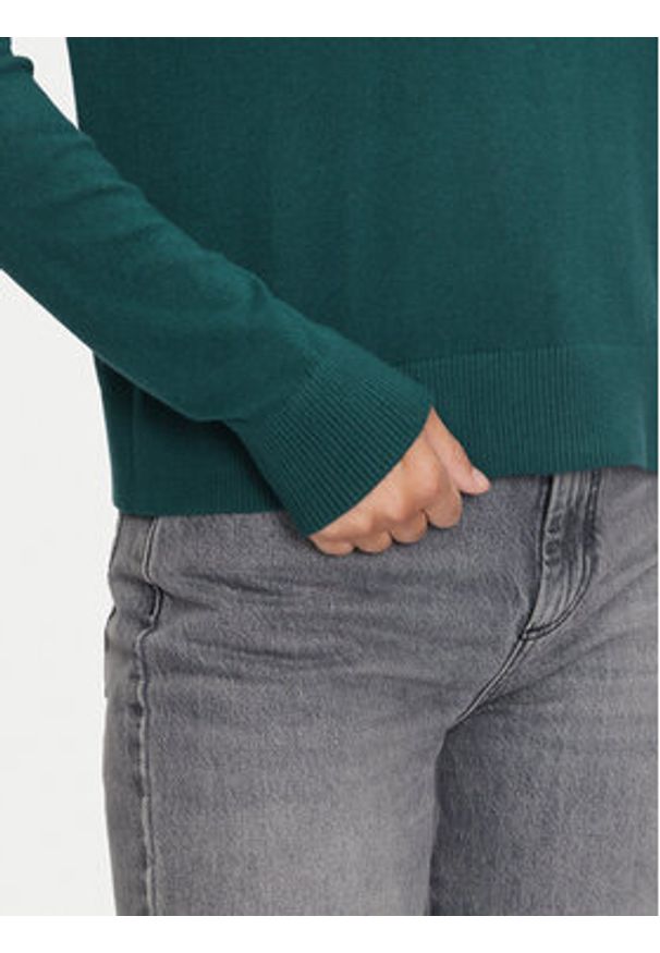 Tommy Jeans Sweter Essential DW0DW17254 Zielony Regular Fit. Kolor: zielony. Materiał: bawełna, wiskoza