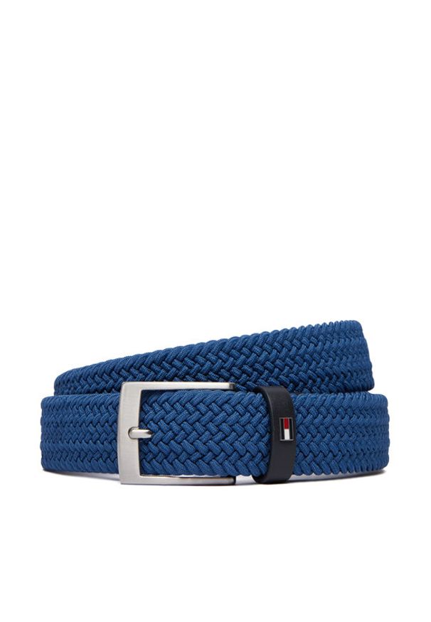 TOMMY HILFIGER - Tommy Hilfiger Pasek Adan 3.5 Elastic AM0AM13824 Granatowy. Kolor: niebieski. Materiał: materiał