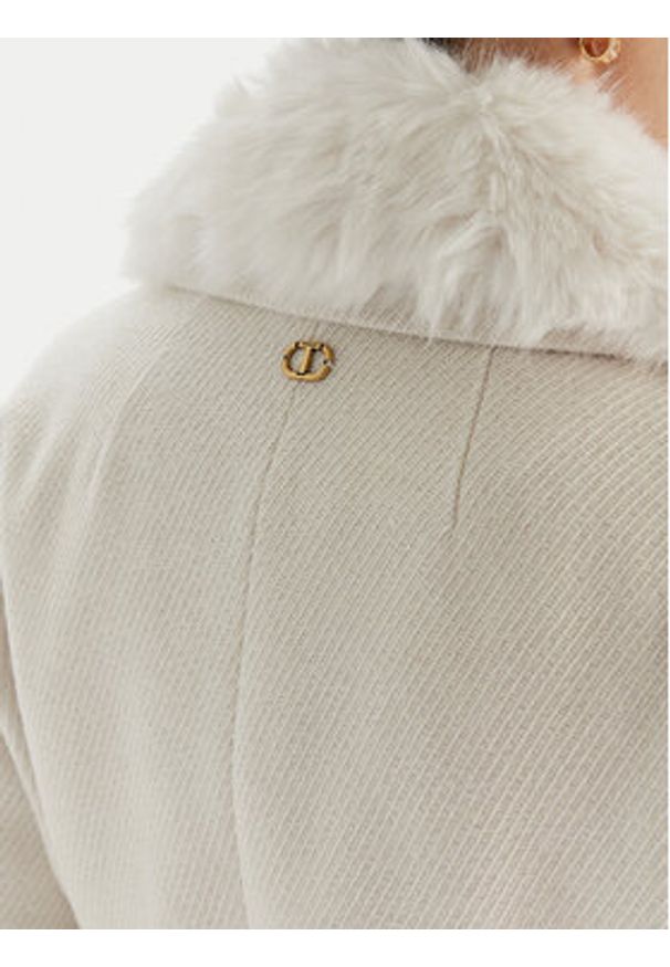 TwinSet - TWINSET Płaszcz zimowy 252TT2040 Écru Regular Fit. Sezon: zima