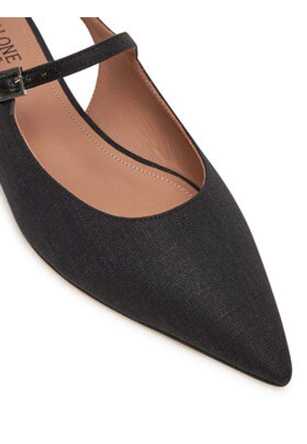 MALONE SOULIERS Baleriny Karla 10-1 Czarny. Kolor: czarny. Materiał: materiał