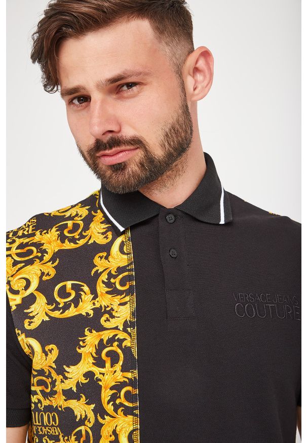 Versace Jeans Couture - POLO VERSACE JEANS COUTURE. Typ kołnierza: polo. Wzór: jednolity, nadruk. Styl: sportowy