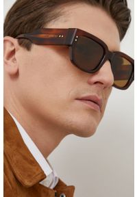 Gucci okulary przeciwsłoneczne męskie kolor brązowy. Kolor: brązowy