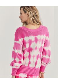LOVE SHACK FANCY - Różowy sweter Gallatin. Kolor: biały