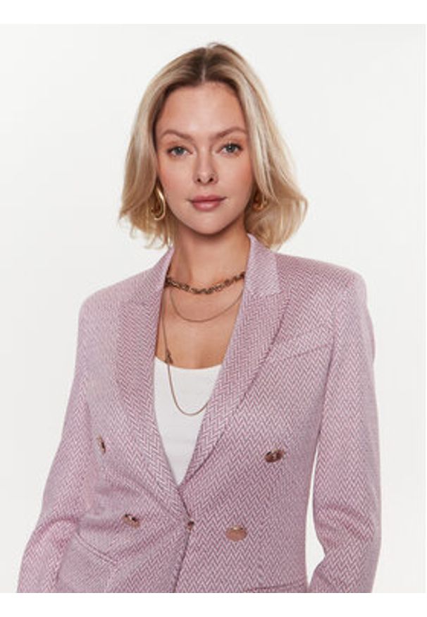 Liu Jo Marynarka CA3407 J1919 Różowy Regular Fit. Kolor: różowy. Materiał: wiskoza