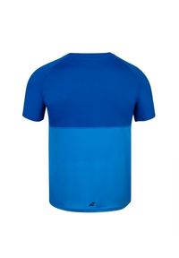 Koszulka chłopięca Babolat Play Crew Neck Tee blue 128. Kolor: niebieski. Długość rękawa: krótki rękaw. Długość: krótkie. Sport: tenis