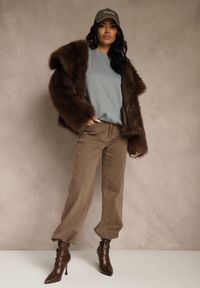 Renee - Szara Bluza z Bawełną i Przeszyciami przy Dekolcie Fezanna. Okazja: na co dzień. Kolor: szary. Materiał: bawełna. Styl: casual, sportowy #3