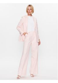 BOSS - Boss Spodnie materiałowe 50487869 Różowy Regular Fit. Kolor: różowy. Materiał: materiał, len, wiskoza #6