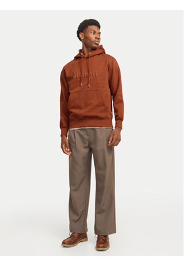 Jack & Jones - Jack&Jones Bluza 12262811 Brązowy Regular Fit. Kolor: brązowy. Materiał: bawełna