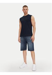 EA7 Emporio Armani Tank top 7M000223 AF10375 UB102 Granatowy Regular Fit. Kolor: niebieski. Materiał: bawełna