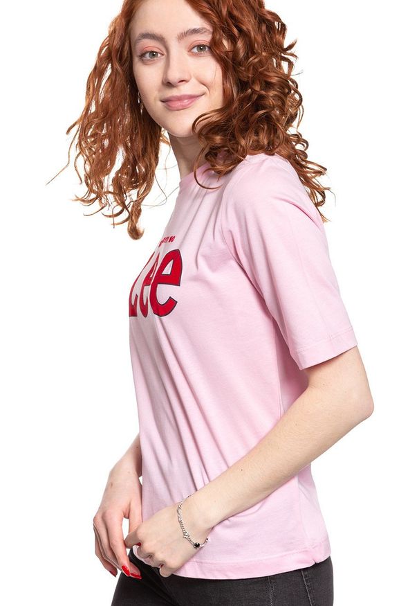 Lee - LEE T SHIRT DAMSKI TEE FROST PINK L43RAIMC 112109735