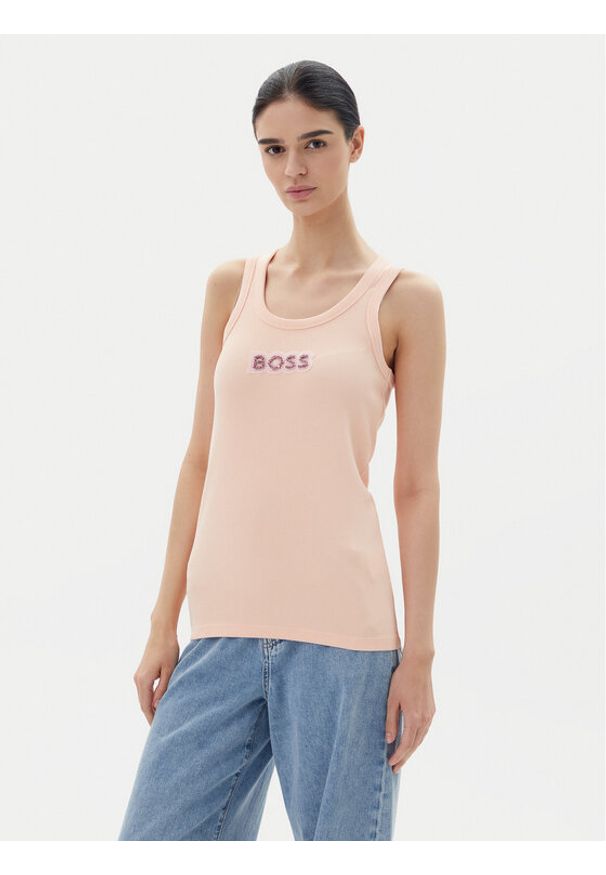 BOSS Top C-Ematite 50536985 Czerwony Slim Fit. Kolor: czerwony. Materiał: bawełna