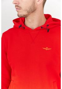 Aeronautica Militare - AERONAUTICA MILITARE Czerwona bluza męska z kapturem. Typ kołnierza: kaptur. Kolor: czerwony #4