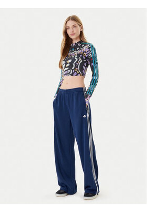 Adidas - adidas Spodnie dresowe adicolor Firebird JV7524 Granatowy Regular Fit. Kolor: niebieski. Materiał: syntetyk