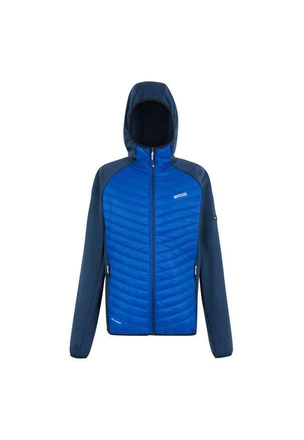 Regatta - Męska Kurtka Hybrydowa Andreson. Kolor: niebieski, wielokolorowy, zielony. Materiał: puch. Sport: turystyka piesza