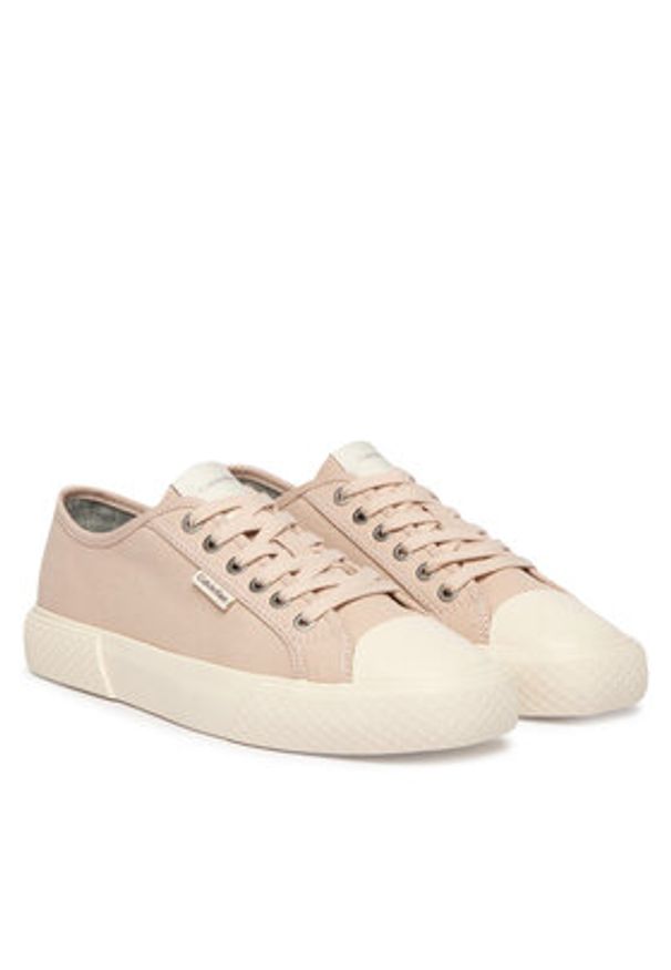 Calvin Klein Trampki Vulc HW0HW02975 Różowy. Kolor: różowy. Materiał: materiał