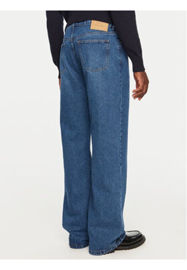 AMI PARIS - AMI Paris Jeansy HTR450.DE0031 Granatowy Large Fit. Kolor: niebieski