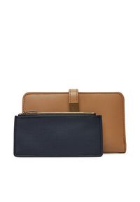 TOMMY HILFIGER - Tommy Hilfiger Mały Portfel Damski Th Heritage Med Wallet AW0AW17262 Brązowy. Kolor: brązowy. Materiał: skóra #4