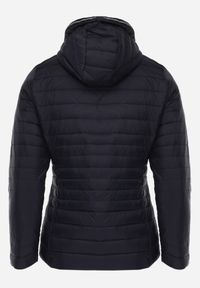 Born2be - Granatowa Pikowana Kurtka Przejściowa z Odpinanym Kapturem Tidesse. Kolor: niebieski. Materiał: poliester, jeans #5