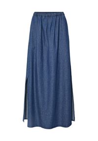 Pieces Spódnica jeansowa Tenim 17157939 Granatowy Regular Fit. Kolor: niebieski. Materiał: bawełna #5