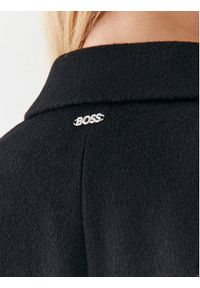 BOSS - Boss Płaszcz wełniany Catara 50501019 Czarny Slim Fit. Kolor: czarny. Materiał: wełna #5