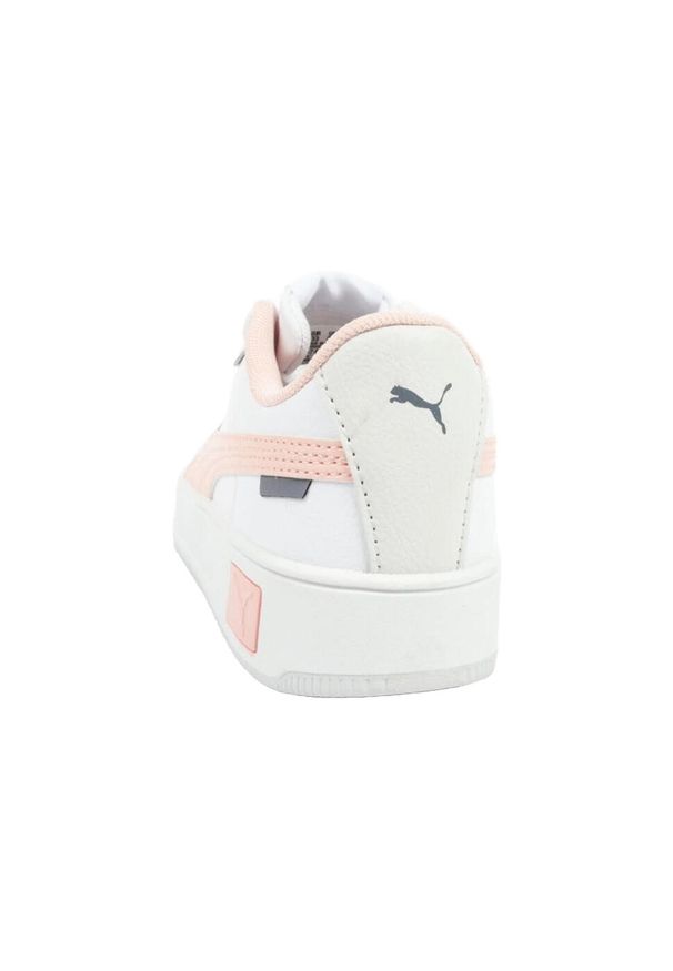 Puma - Skórzane Buty Carina Dla Dzieci. Kolor: różowy, biały, wielokolorowy. Materiał: skóra. Sport: turystyka piesza