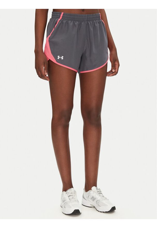 Under Armour Szorty sportowe Fly By 3" 1382438 Szary Loose Fit. Kolor: szary. Materiał: syntetyk
