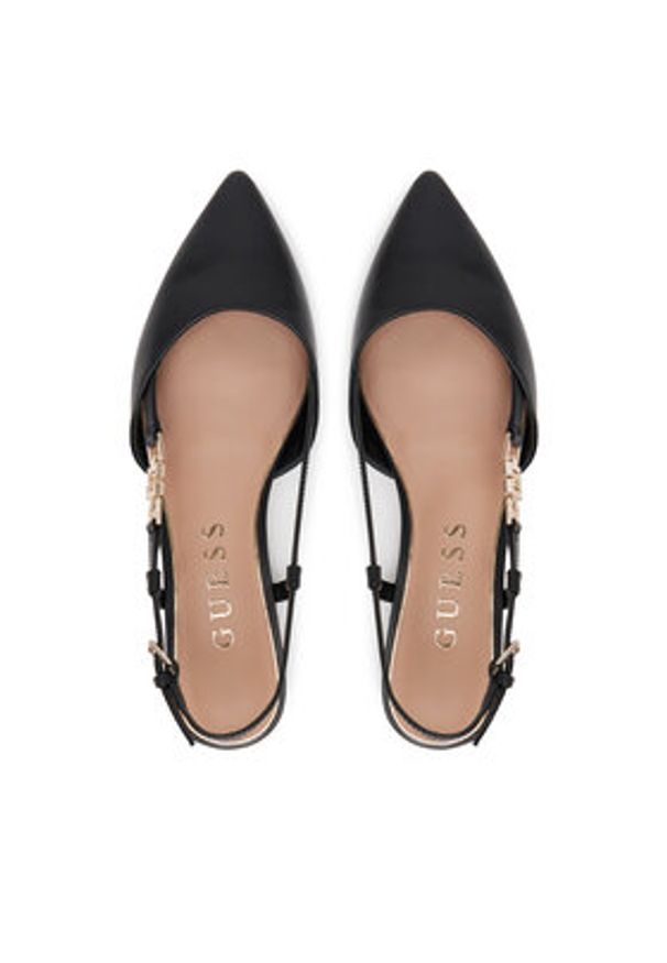 Guess Baleriny FLTFRA LEA05 Czarny. Kolor: czarny. Materiał: skóra