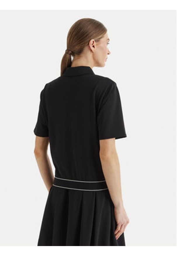 JOOP! Jeans Polo Talena 10100104 30100660 Czarny Modern Fit. Typ kołnierza: polo. Kolor: czarny. Materiał: syntetyk