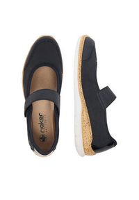 Rieker Półbuty N42B0-14 Granatowy. Kolor: niebieski. Materiał: materiał #6