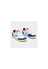 Buty piłkarskie dziecięce Joma Top Flex Jr IN. Kolor: biały, czerwony, wielokolorowy, niebieski. Sport: piłka nożna