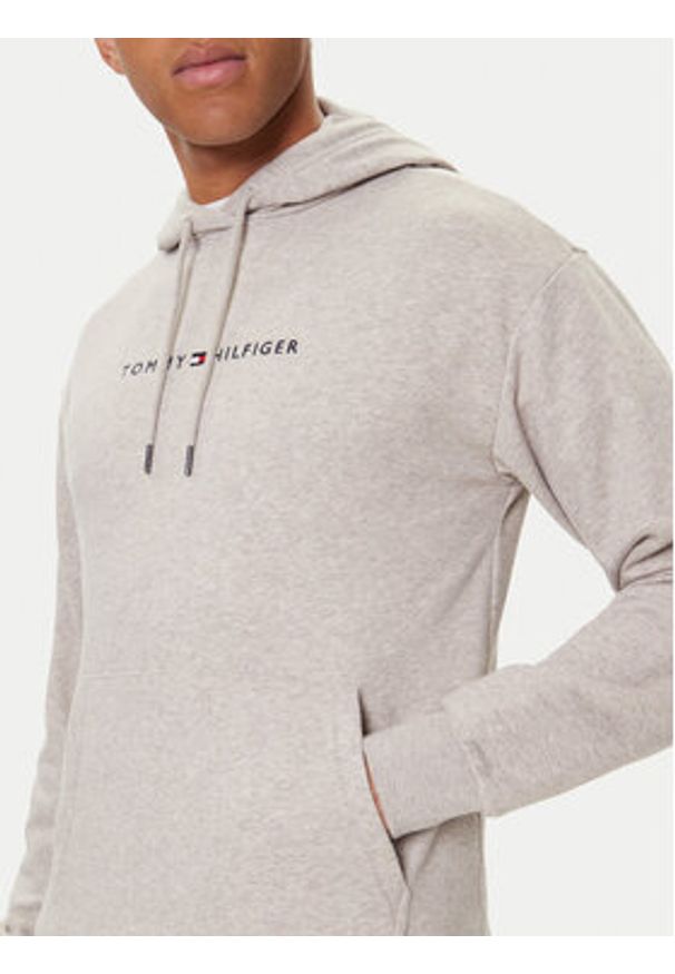 TOMMY HILFIGER - Tommy Hilfiger Bluza UM0UM03665 Beżowy Regular Fit. Kolor: beżowy. Materiał: bawełna