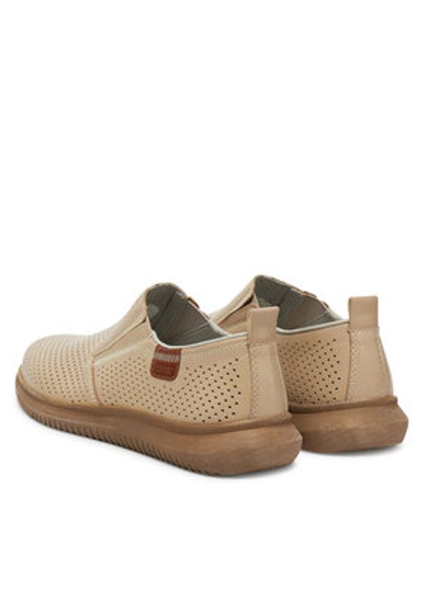 Rieker Półbuty 10452-60 Beżowy. Kolor: beżowy. Materiał: skóra