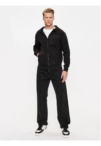 Calvin Klein Jeans Bluza J30J324101 Czarny Relaxed Fit. Kolor: czarny. Materiał: syntetyk, bawełna