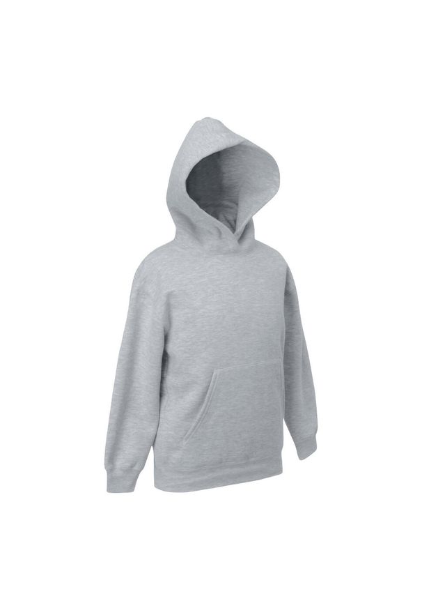 FRUIT OF THE LOOM - Bluza Dziecięca Premium Plain Hoodie. Kolor: szary