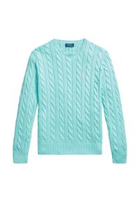 Polo Ralph Lauren Sweter 710775885547 Turkusowy Regular Fit. Typ kołnierza: polo. Kolor: turkusowy. Materiał: bawełna #1