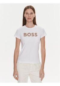 BOSS - Boss T-Shirt Eventsa4 50508498 Beżowy Regular Fit. Kolor: beżowy. Materiał: bawełna