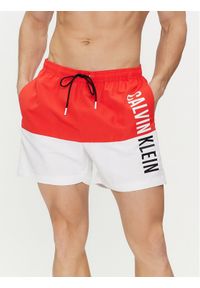 Calvin Klein Swimwear Szorty kąpielowe KM0KM00994 Czerwony Regular Fit. Kolor: czerwony. Materiał: syntetyk