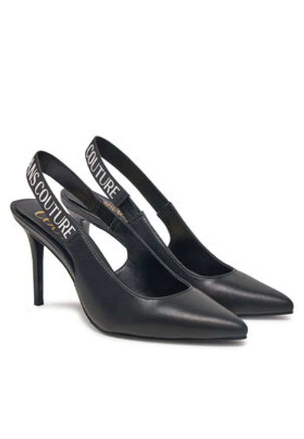 Versace Jeans Couture Sandały 78VA3S52 Czarny. Kolor: czarny. Materiał: skóra