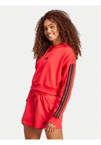 Adidas - adidas Bluza Essentials 3-Stripes IS6997 Czerwony Regular Fit. Kolor: czerwony. Materiał: bawełna