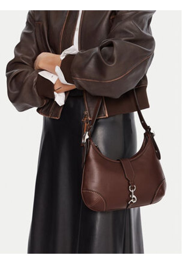 Coach Torebka Hamptons Hobo CW642 Brązowy. Kolor: brązowy. Materiał: skórzane