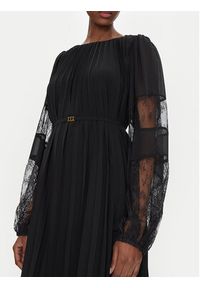 TwinSet - TWINSET Sukienka codzienna 251TP2783 Czarny Loose Fit. Okazja: na co dzień. Kolor: czarny. Materiał: syntetyk. Typ sukienki: proste. Styl: casual #3