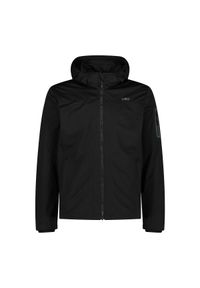 Kurtka turystyczna z kapturem i suwakiem CMP. Typ kołnierza: kaptur. Kolor: czarny. Sezon: wiosna. Sport: turystyka piesza #1