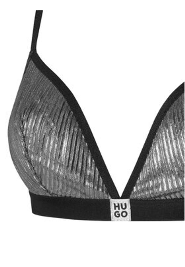Hugo - HUGO Biustonosz braletka Plisse 50549909 Srebrny. Kolor: srebrny. Materiał: syntetyk
