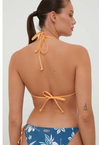 Roxy biustonosz kąpielowy Life Reef Bloom x Lisa Andersen kolor niebieski lekko usztywniona miseczka. Kolor: niebieski. Materiał: materiał, dzianina, lycra, skóra, poliamid, nylon, poliester, włókno #3