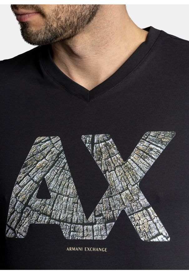 Koszulka męska czarna Armani Exchange 3LZTBA ZJ5LZ 1200. Kolor: czarny