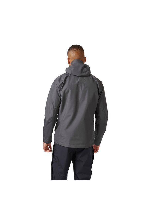 Kurtka przeciwdeszczowa męska Rab Namche Gore-Tex Paclite Jacket z kapturem. Typ kołnierza: kaptur. Kolor: szary. Technologia: Gore-Tex