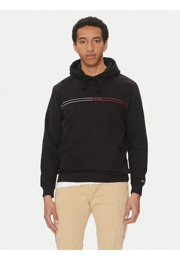 Tommy Jeans Bluza Entry Graphic DM0DM20847 Czarny Regular Fit. Kolor: czarny. Materiał: bawełna